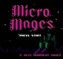 Micro Mages (Homebrew) — Title screen